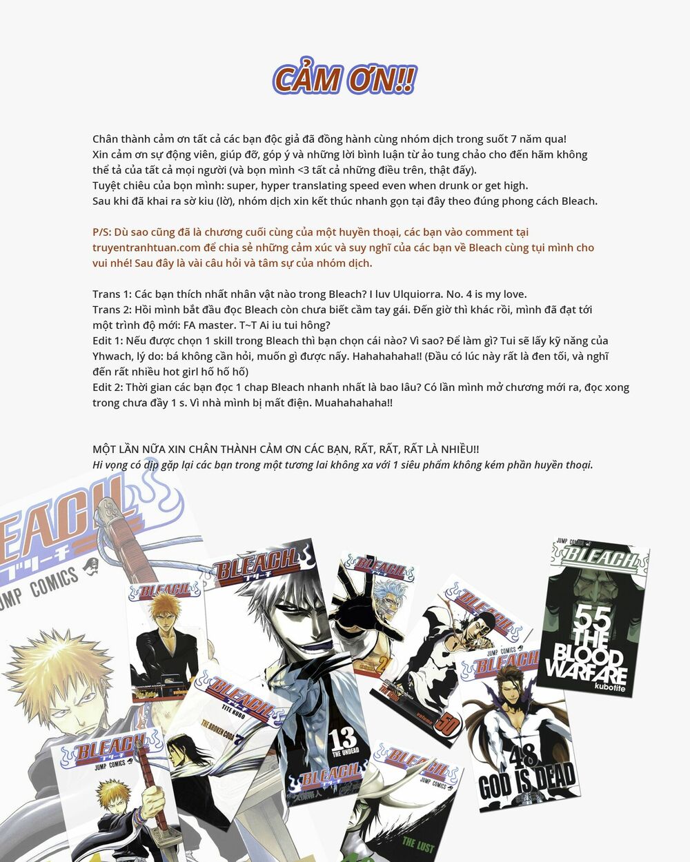 Thần Chết Ichigo: Chapter 686: END