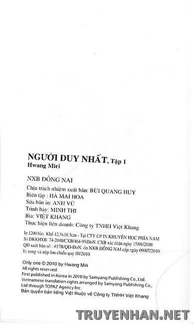 Người Duy Nhất: Chapter 8