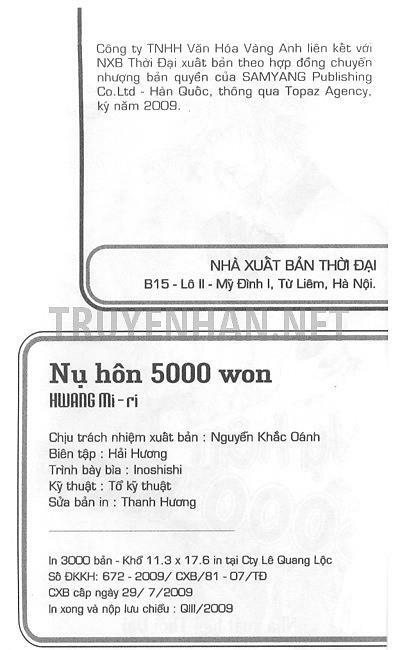 Nụ hôn 5000 Won: Chapter 33