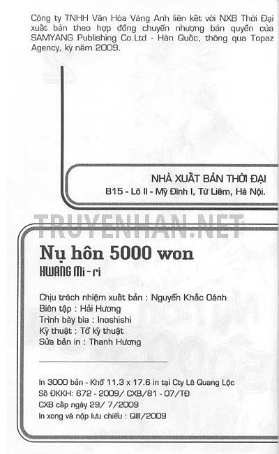 Nụ hôn 5000 Won: Chapter 9