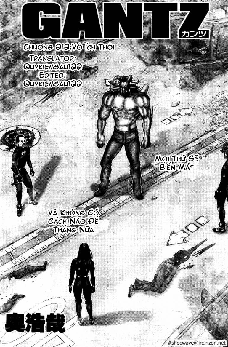 Gantz: Chapter 212: Vô ích thôi