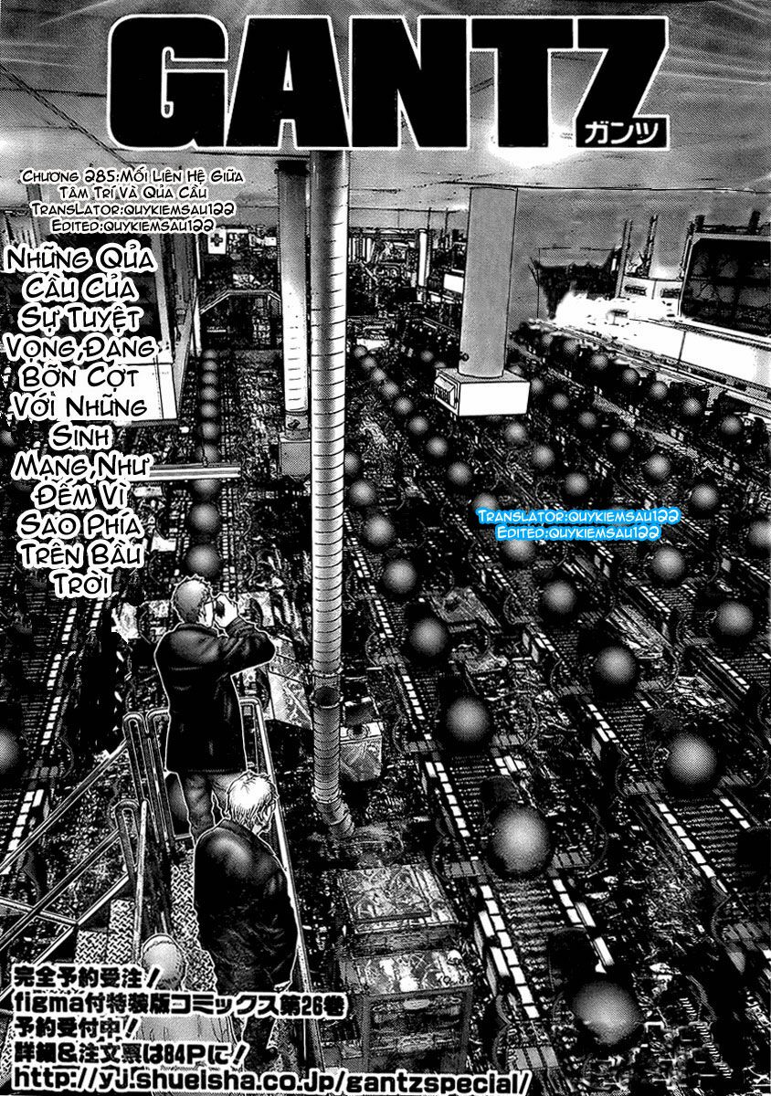 Gantz: Chapter 285: Mối liên hệ giữa tâm trí và ...