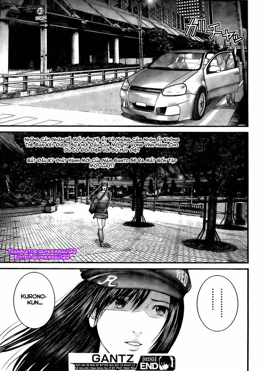 Gantz: Chapter 285: Mối liên hệ giữa tâm trí và ...