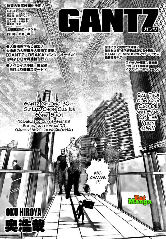Gantz: Chapter 324: Sự lựa chọn của kẻ sáng ...