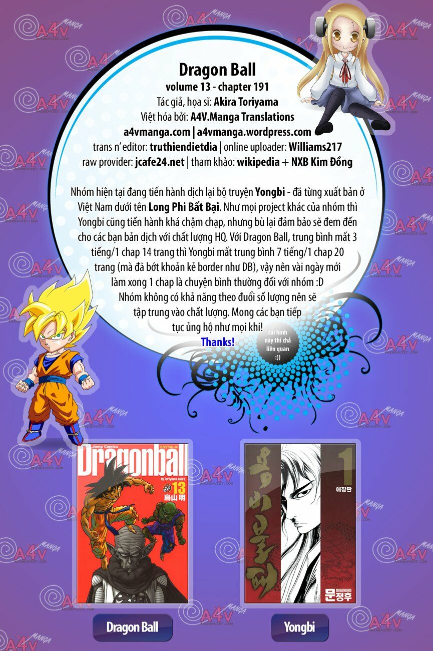 Dragon Ball - Bảy Viên Ngọc Rồng: Chapter 191