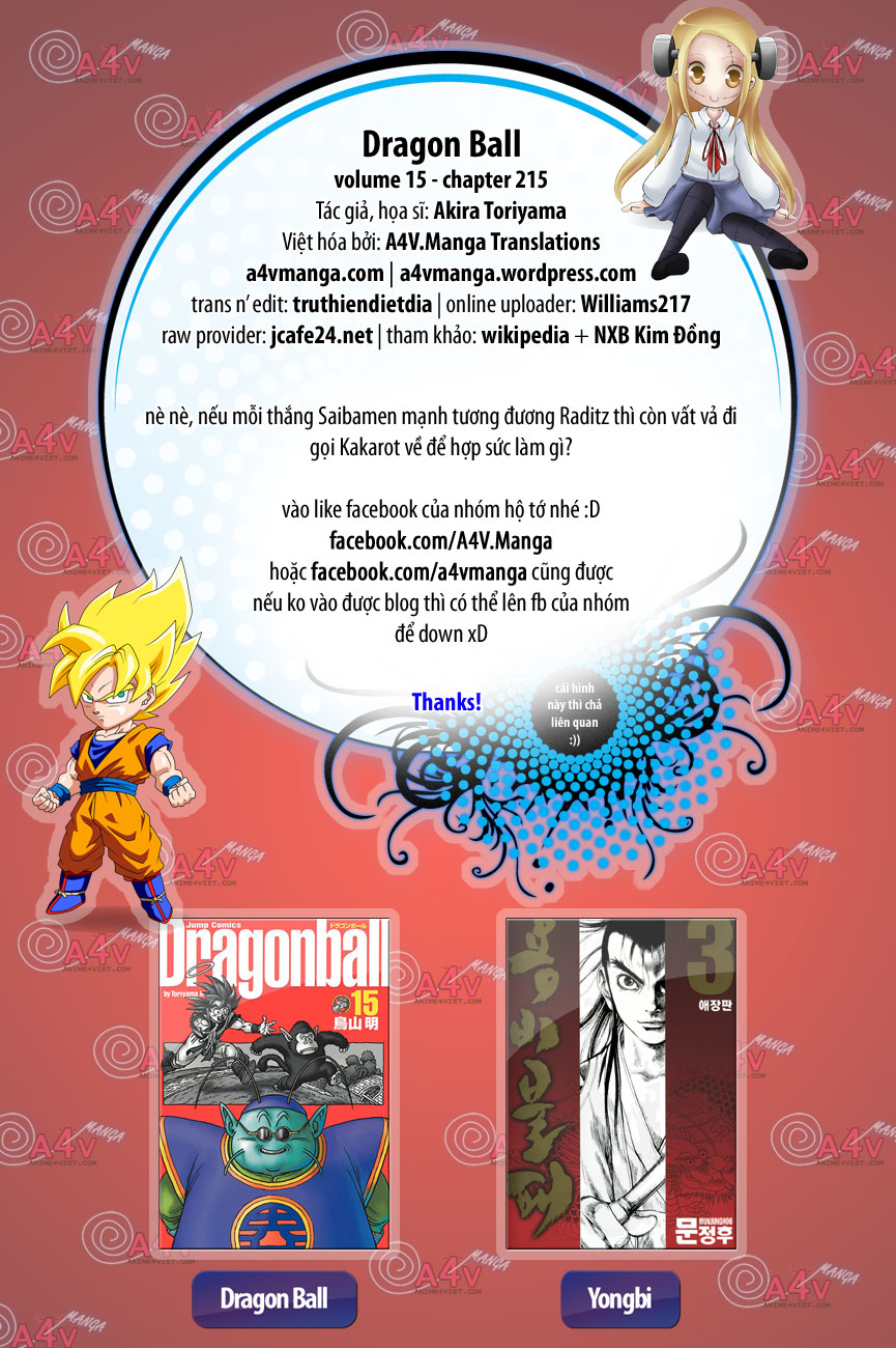 Dragon Ball - Bảy Viên Ngọc Rồng: Chapter 215