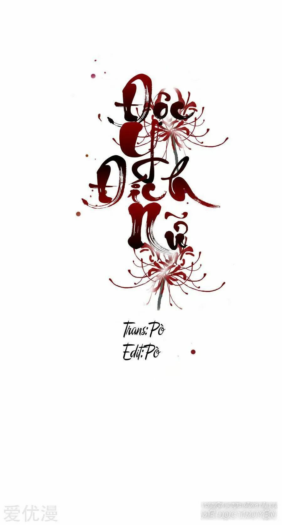 Độc Y Đích Nữ: Chapter 0