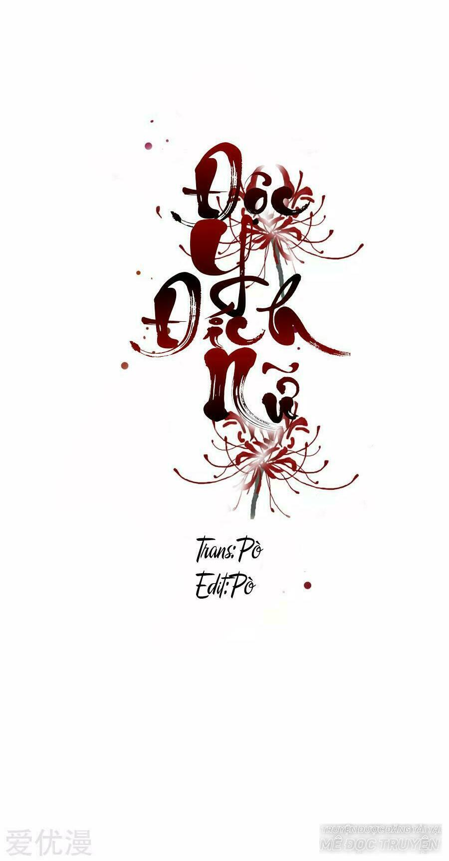 Độc Y Đích Nữ: Chapter 1