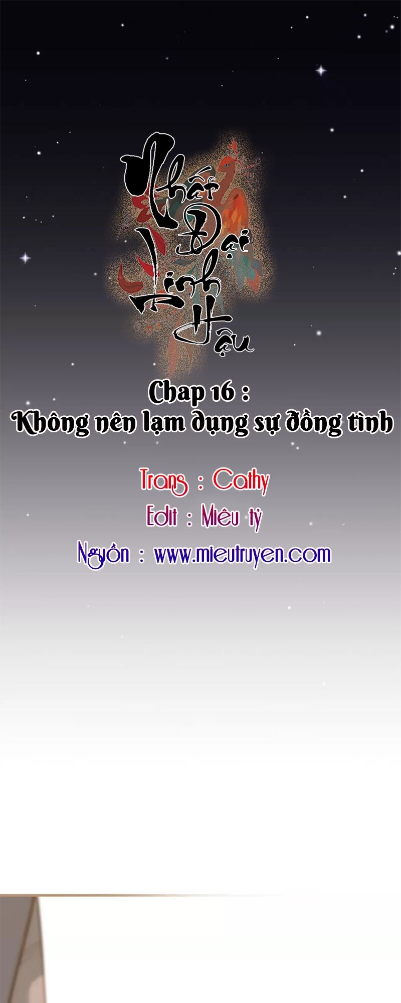Nhất Đại Linh Hậu: Chapter 16