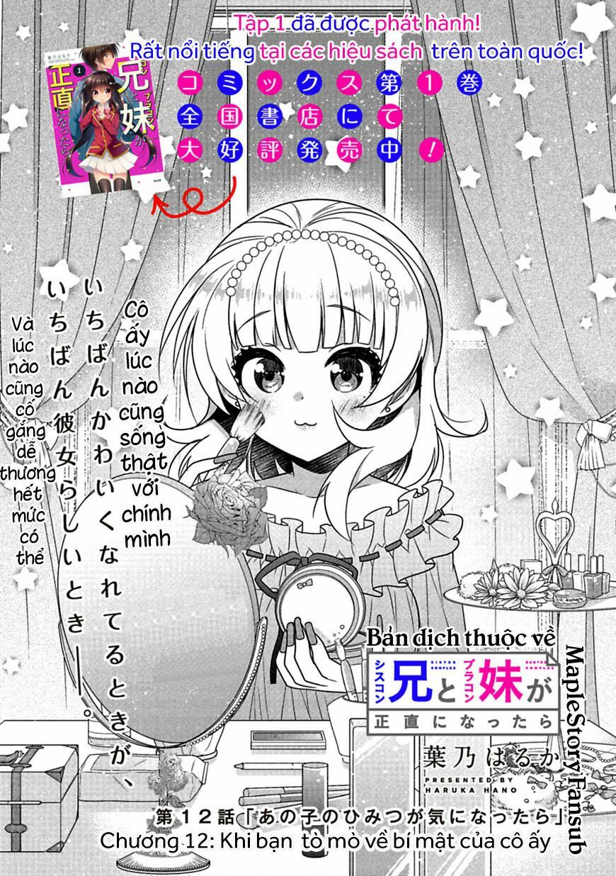 Siscon Ani To Brocon Imouto Ga Shoujiki Ni Nattara: Chapter 12