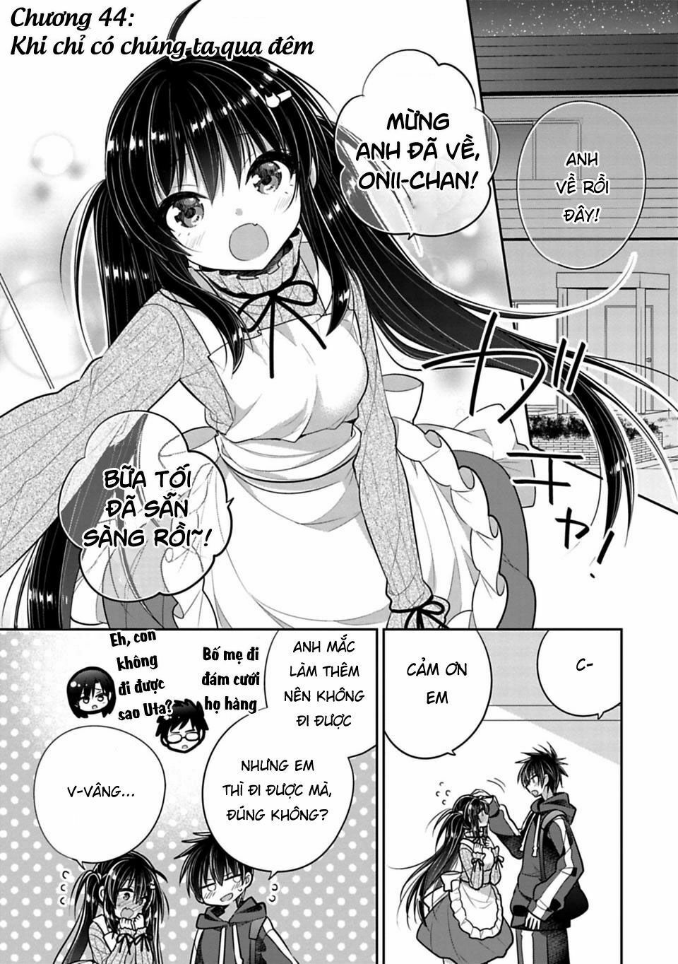 Siscon Ani To Brocon Imouto Ga Shoujiki Ni Nattara: Chapter 44: - Khi chỉ có chúng ta qua đêm