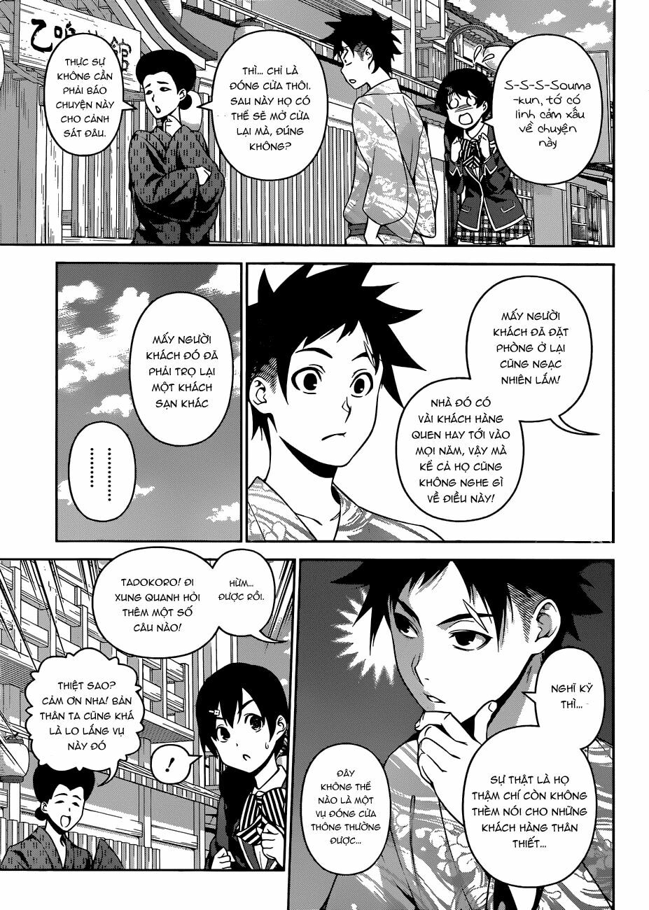 Cuộc Chiến Ẩm Thực: Chapter 265: Hồ sơ vụ án suối nước nóng của Souma và Megumi, Phần 1 : Bí mật ẩn sâu làn hơi nước