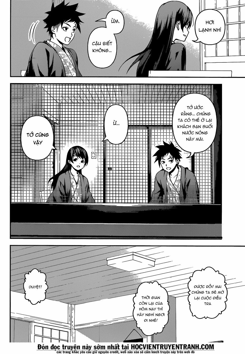 Cuộc Chiến Ẩm Thực: Chapter 265: Hồ sơ vụ án suối nước nóng của Souma và Megumi, Phần 1 : Bí mật ẩn sâu làn hơi nước
