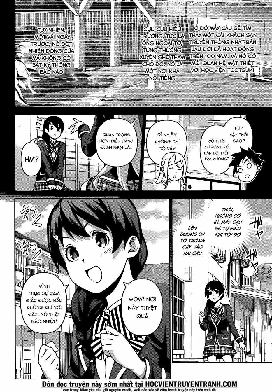Cuộc Chiến Ẩm Thực: Chapter 265: Hồ sơ vụ án suối nước nóng của Souma và Megumi, Phần 1 : Bí mật ẩn sâu làn hơi nước