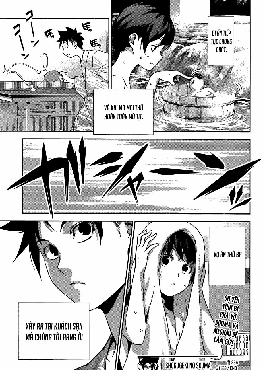 Cuộc Chiến Ẩm Thực: Chapter 266: Hồ sơ vụ án suối nước nóng của Souma và Megumi, Phần 2 : Phảng phất hương vị của Shokugeki