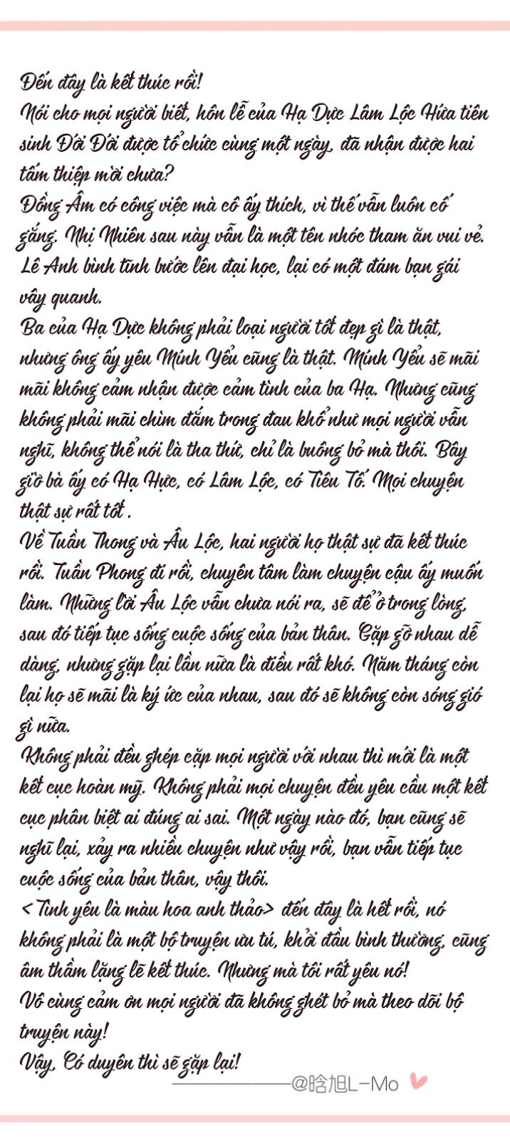 Tình yêu là màu hoa anh thảo: Chapter 36.2