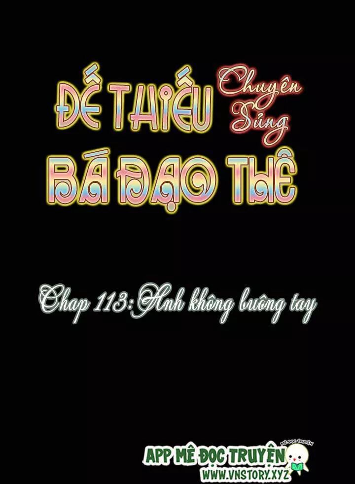 Đế Thiếu Chuyên Sủng Hắc Đạo Thê: Chapter 113: Anh không buông tay