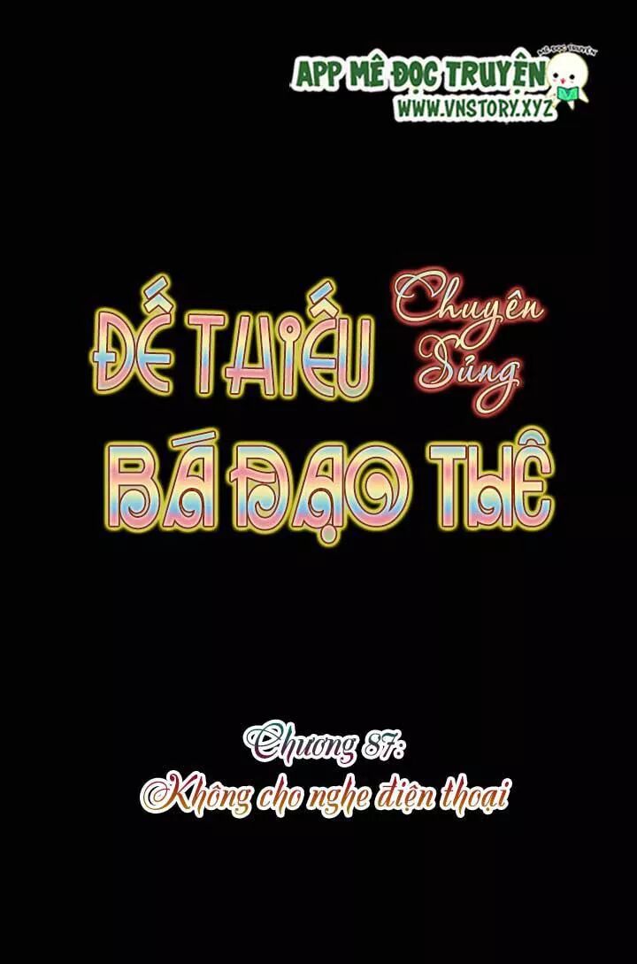 Đế Thiếu Chuyên Sủng Hắc Đạo Thê: Chapter 87: Không cho anh nghe điện thoại