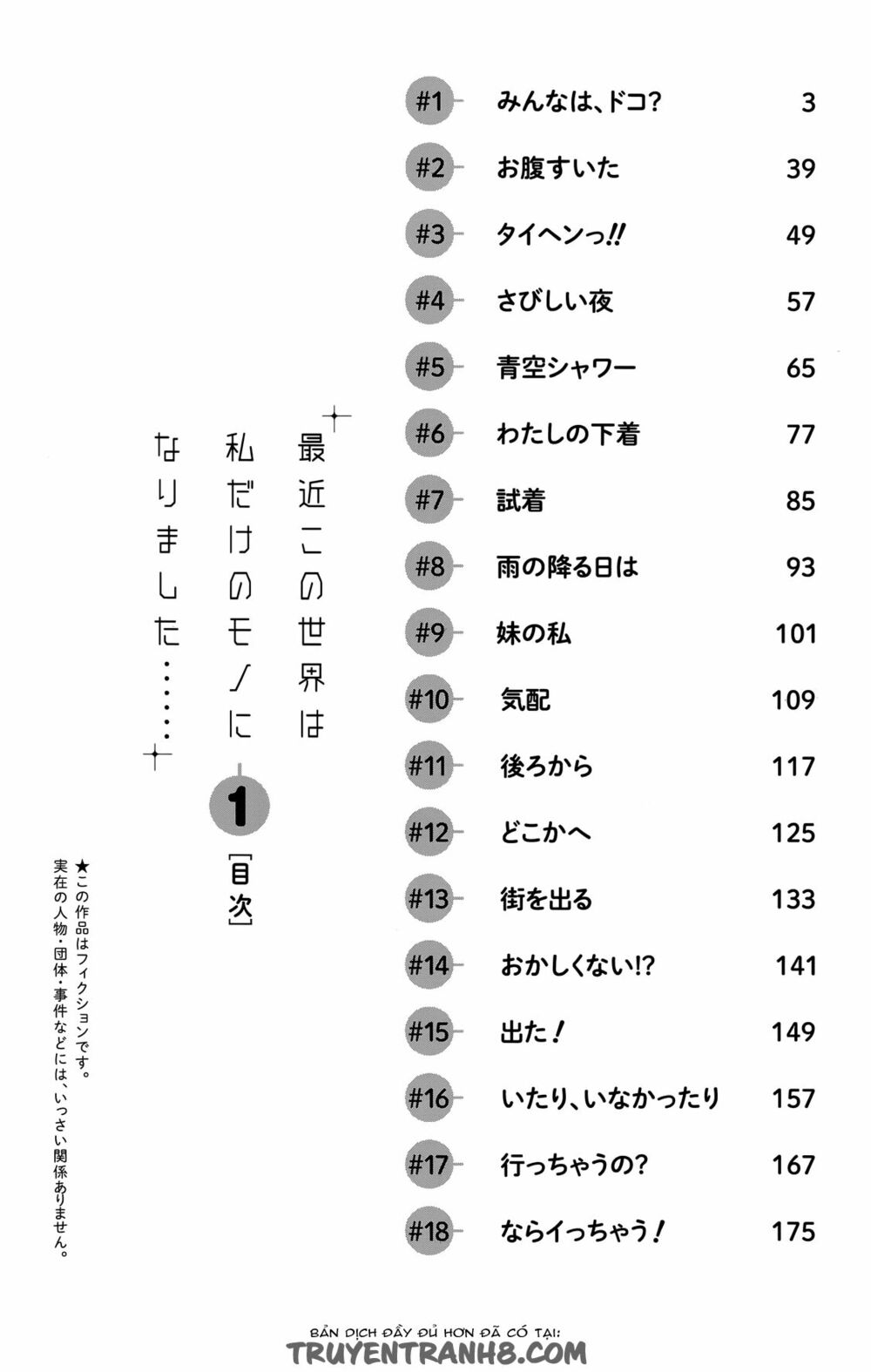 Saikin Kono Sekai wa Watashi dake no Mono ni Narimashita......: Chapter 0: - Mọi người đang ở đâu thế