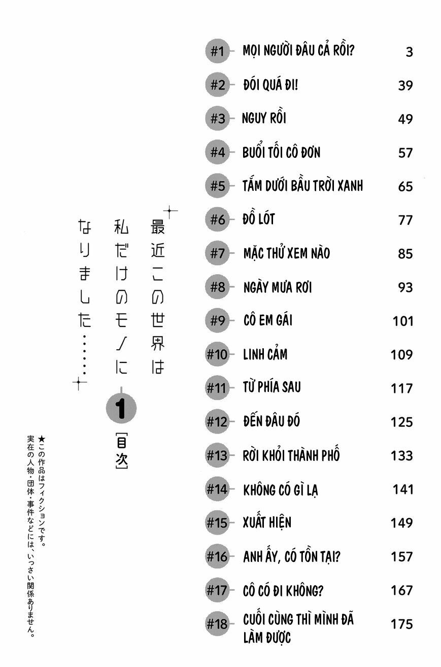 Saikin Kono Sekai wa Watashi dake no Mono ni Narimashita......: Chapter 1