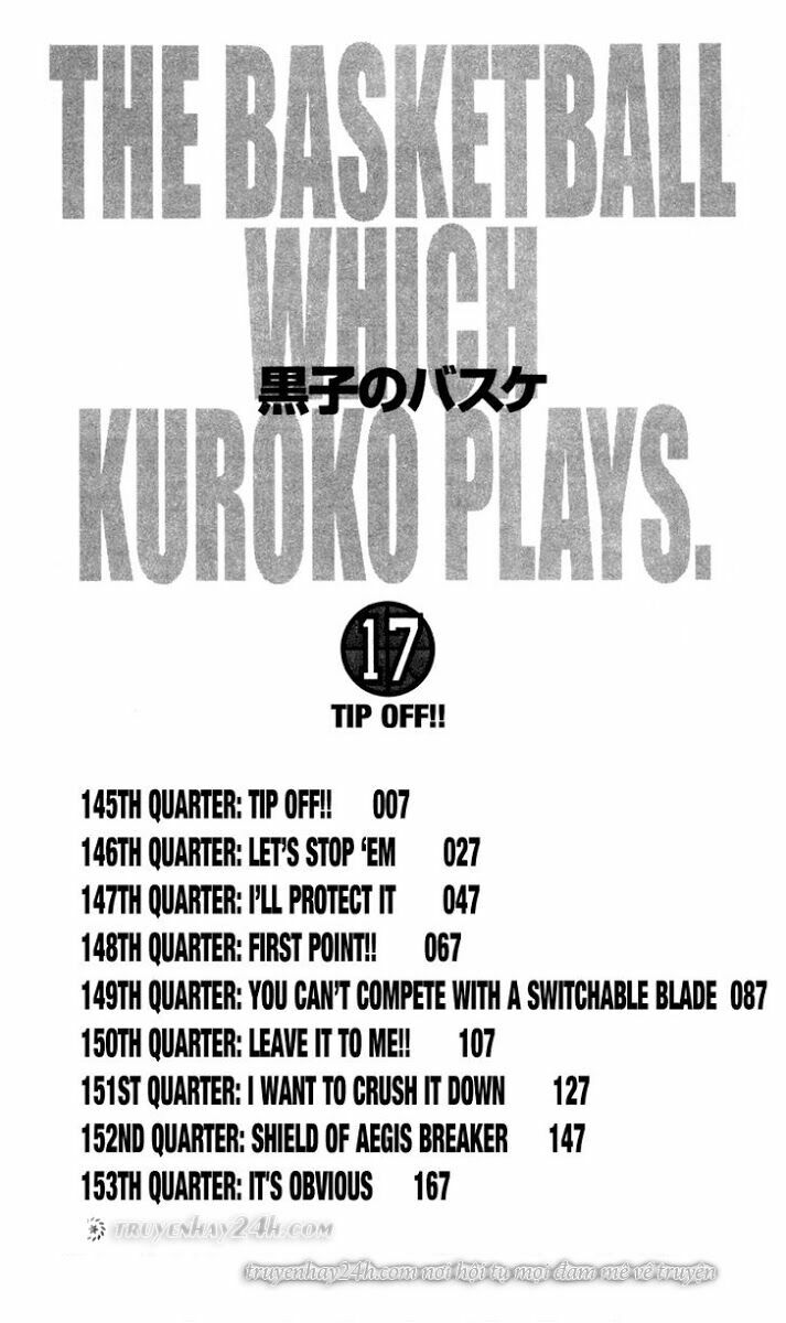 Vua bóng rổ Kuroko: Chapter 145