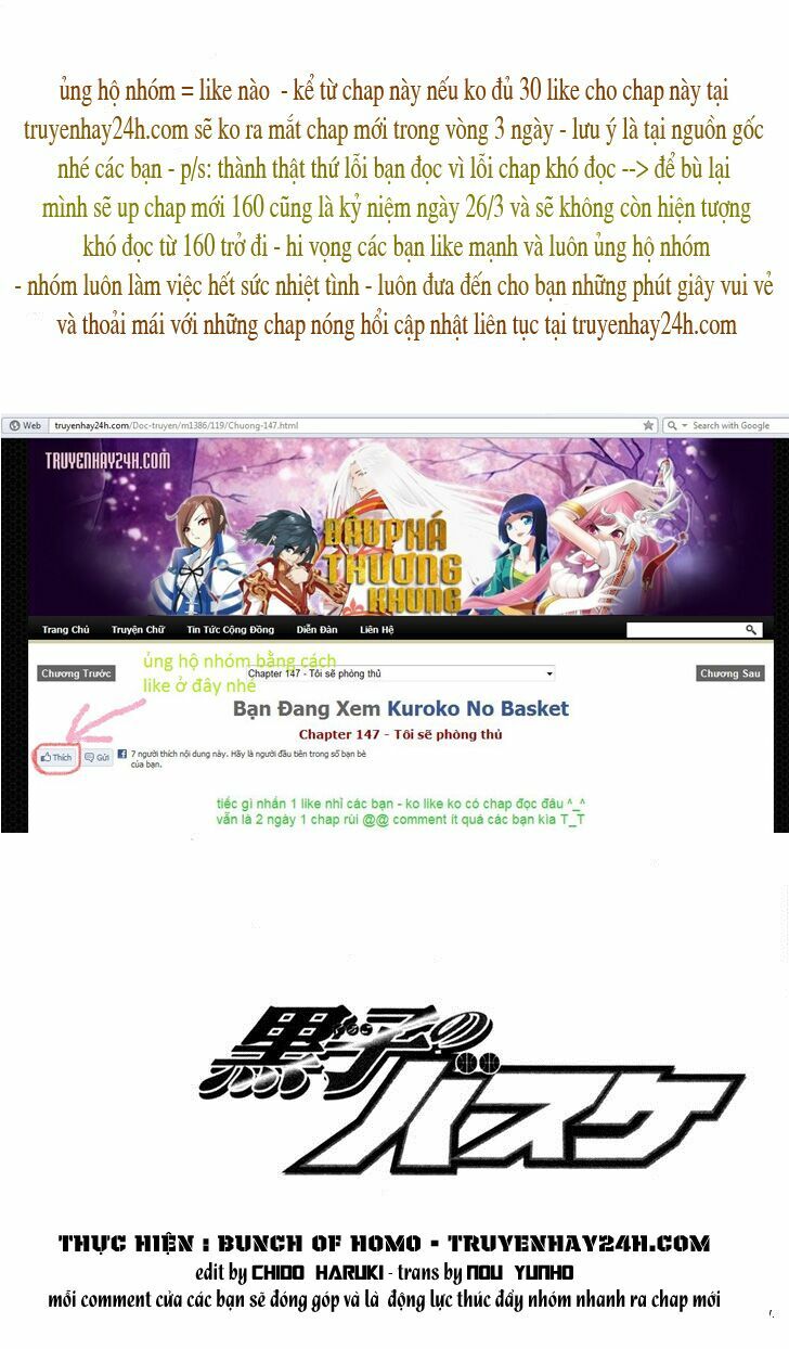 Vua bóng rổ Kuroko: Chapter 159