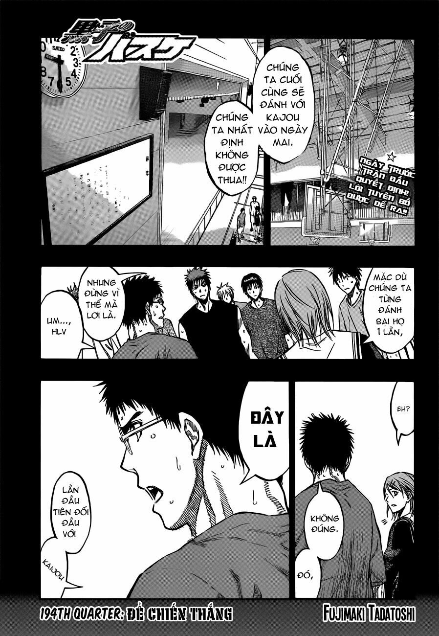 Vua bóng rổ Kuroko: Chapter 194