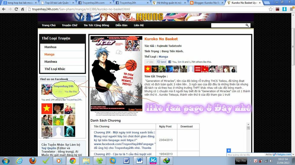 Vua bóng rổ Kuroko: Chapter 204