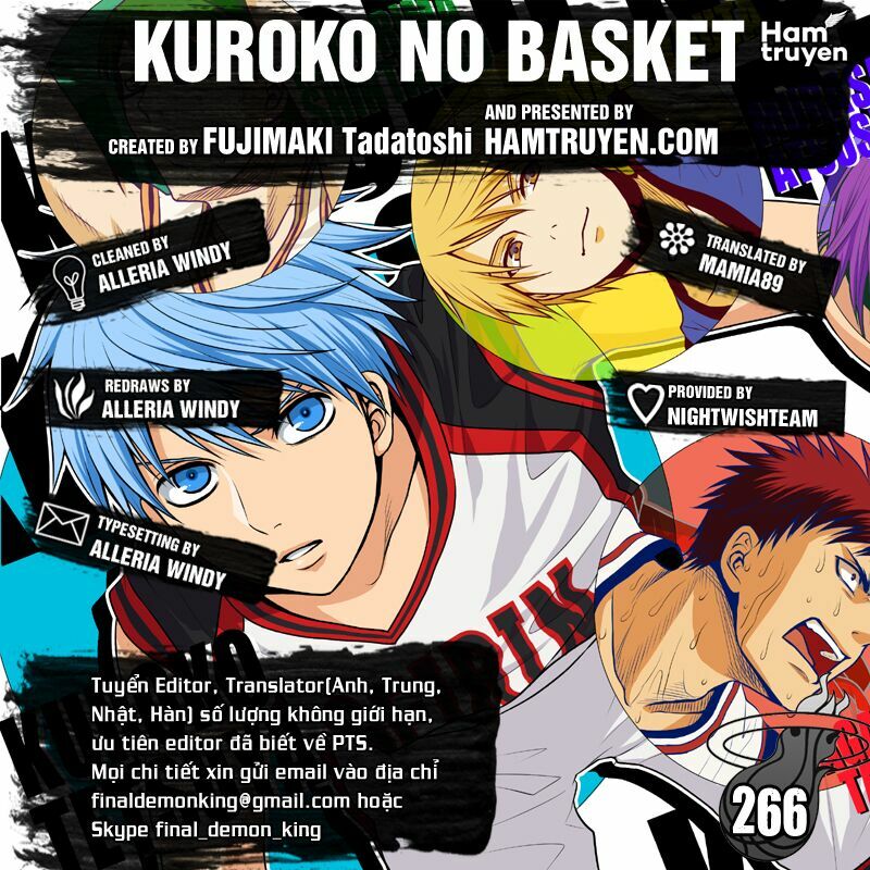 Vua bóng rổ Kuroko: Chapter 266