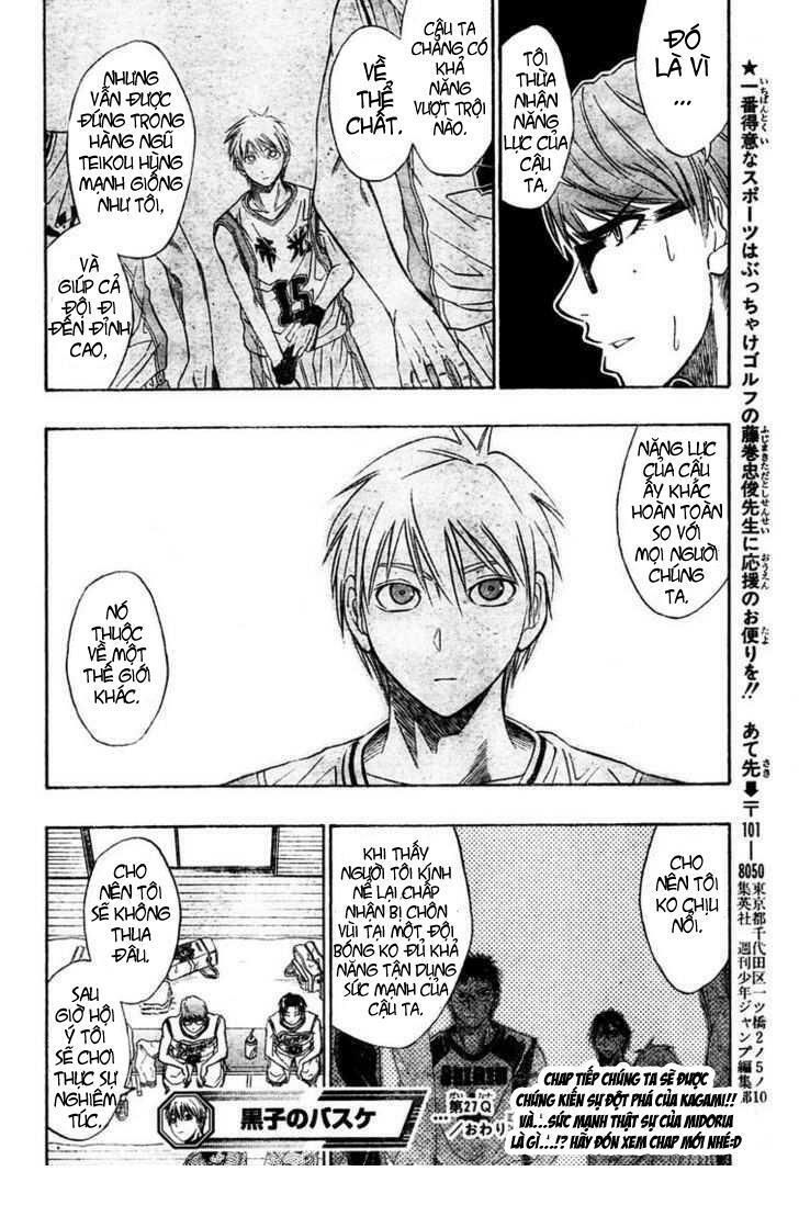 Vua bóng rổ Kuroko: Chapter 27