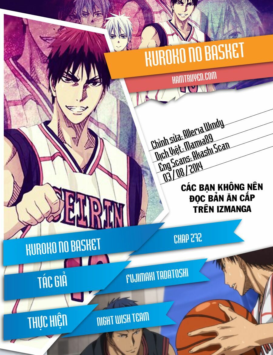 Vua bóng rổ Kuroko: Chapter 272