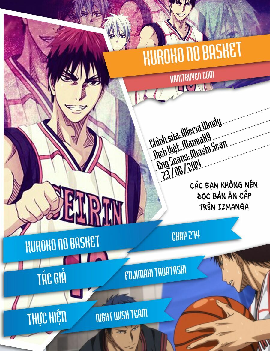 Vua bóng rổ Kuroko: Chapter 274