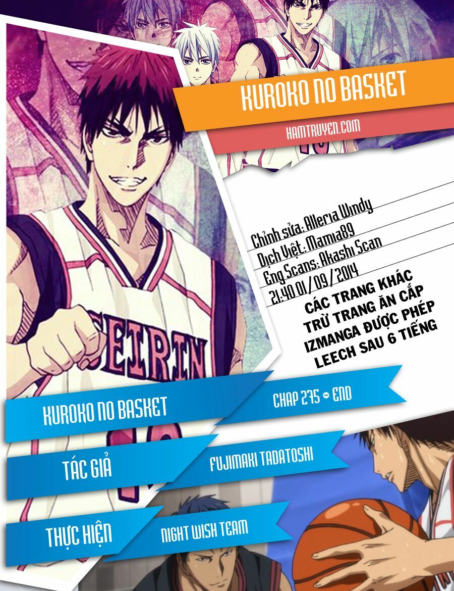 Vua bóng rổ Kuroko: Chapter 275: (END)