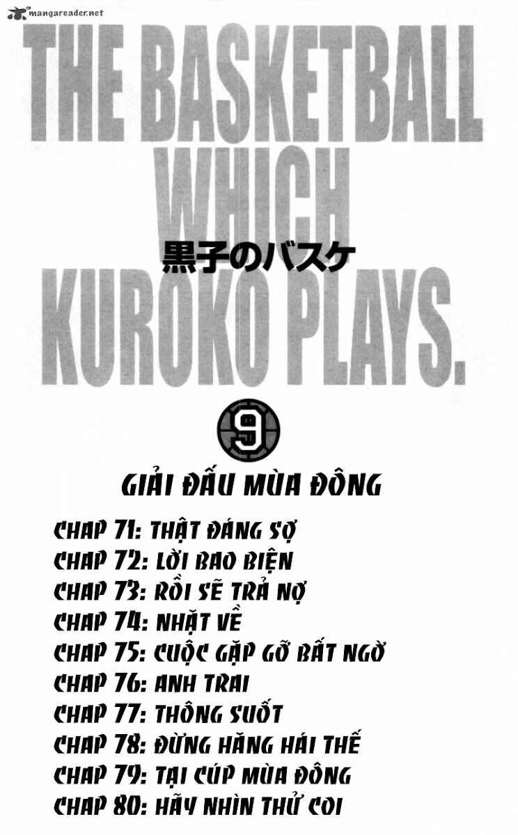 Vua bóng rổ Kuroko: Chapter 71