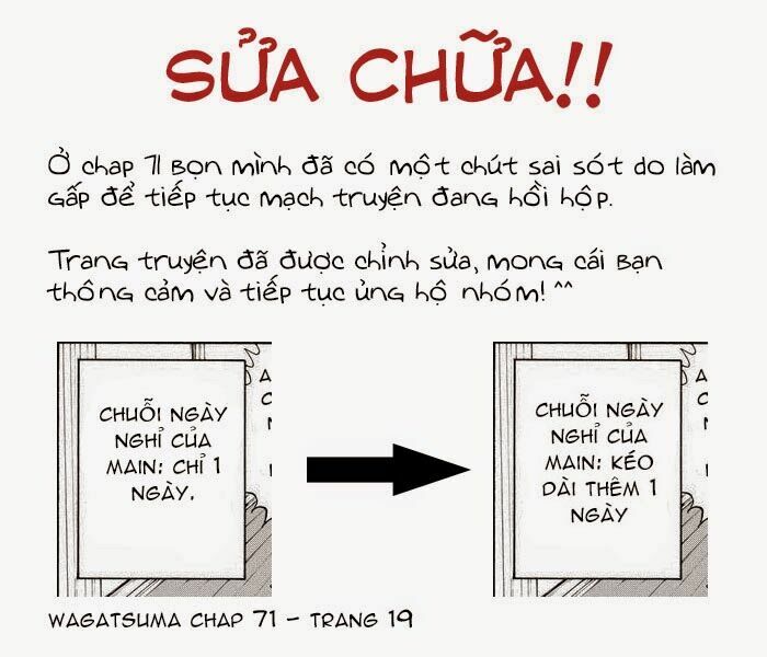 Vợ tôi là wagatsuma: Chapter 72