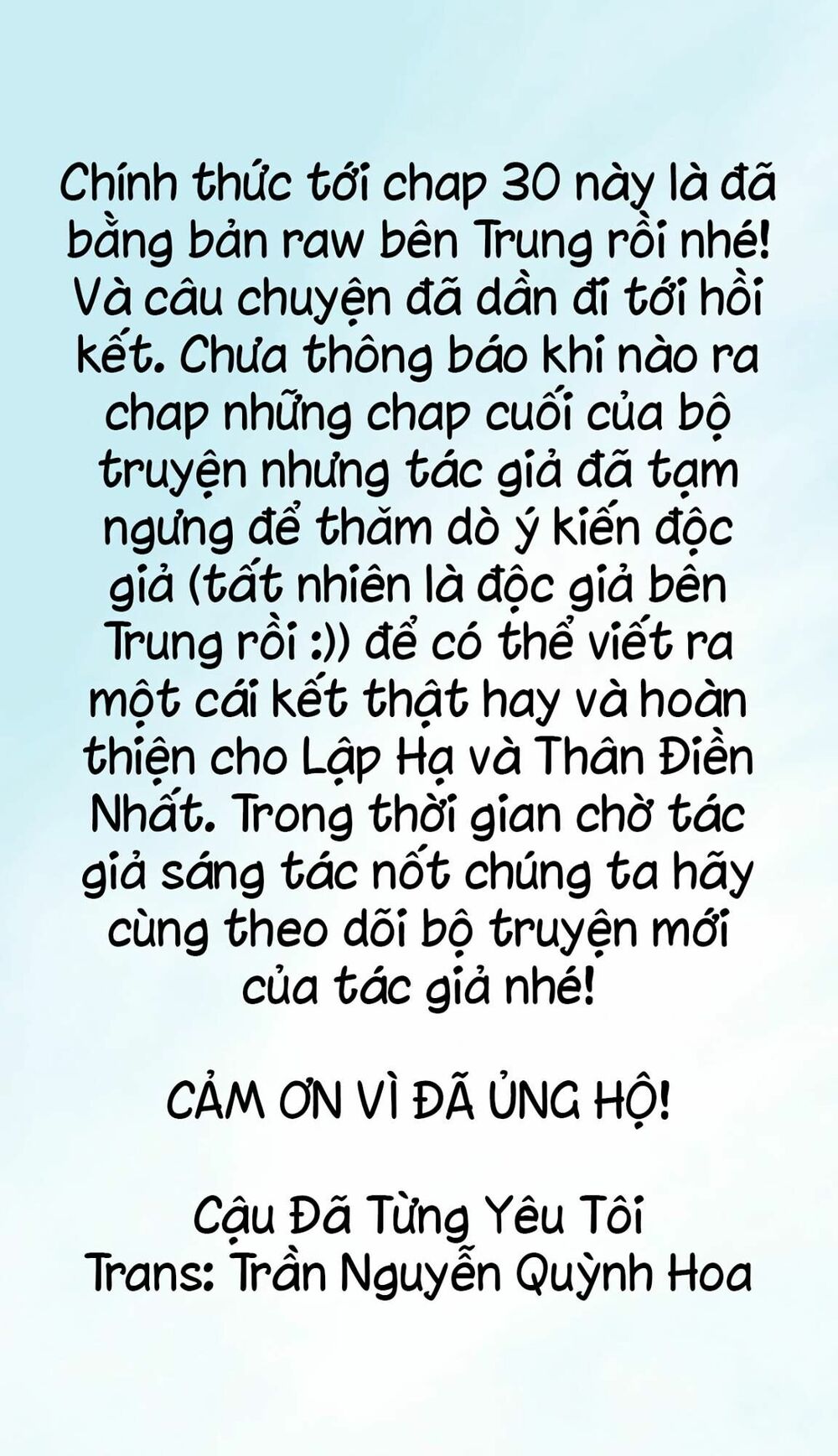 Người Yêu 0 Độ: Chapter 30