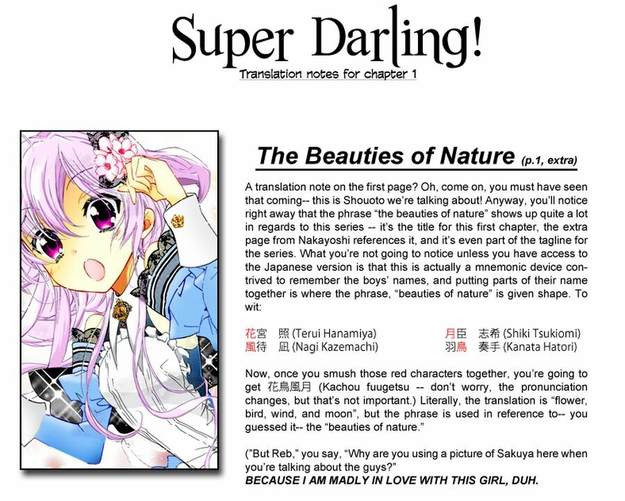Super Darling!: Chapter 1: - Sakuya- bông hoa ấy- một vẻ đ ...