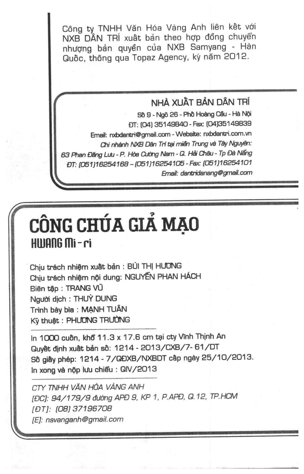 Công Chúa Giả Mạo: Chapter 19