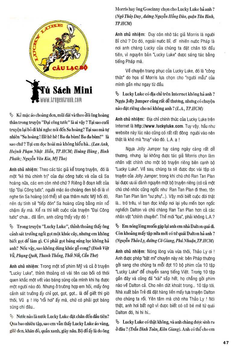 Lucky Luke: Chapter 24: - Tuong Cuop Mot Tay