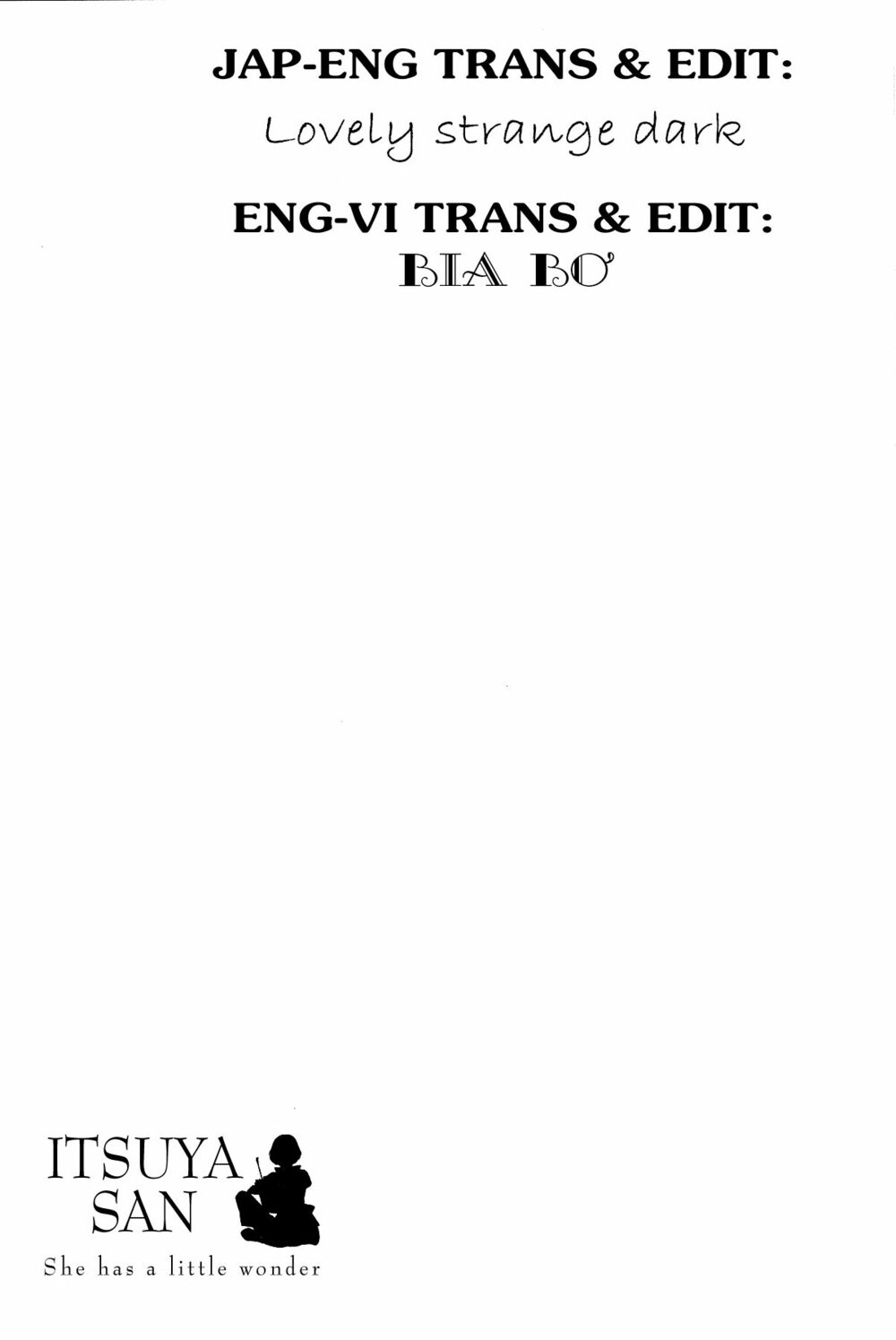 Itsuya-san: Chapter 9: - Itsuya Yêu Dấu
