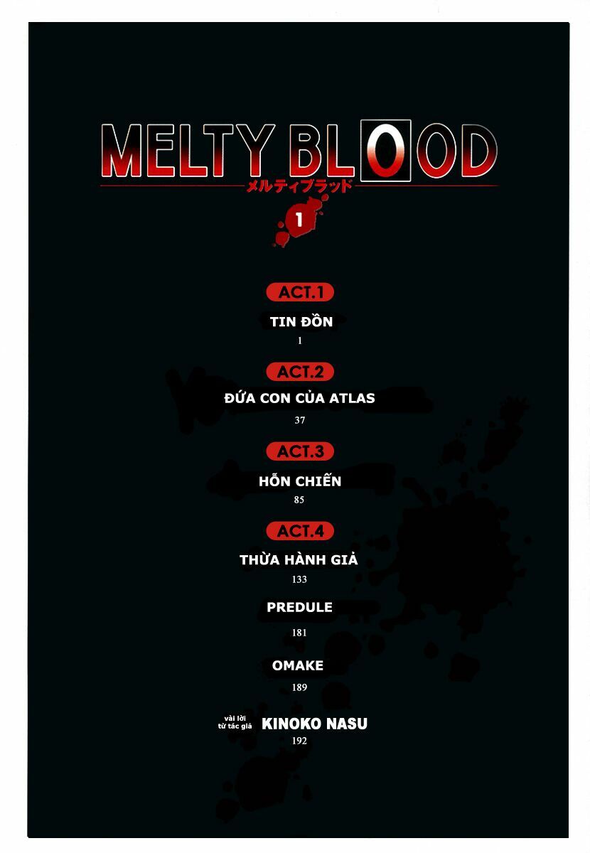 Melty Blood: Chapter 1: - Tin đồn