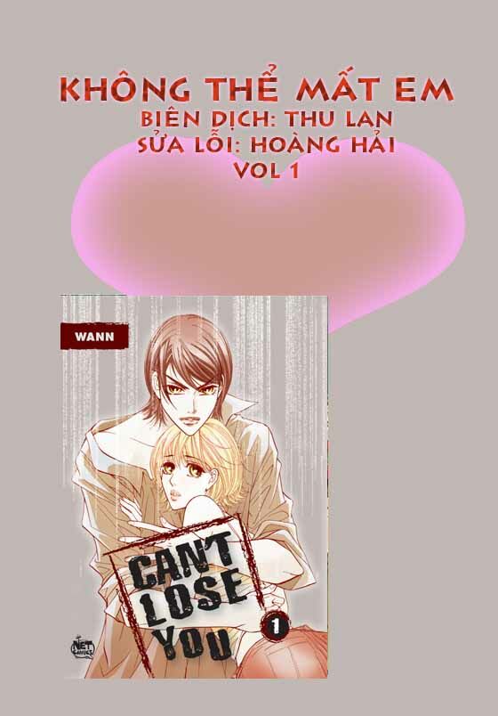 Can't Lose You: Chapter 1