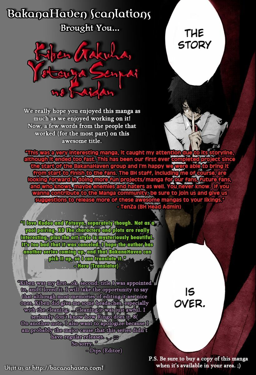 Kiben Gakuha, Yotsuya Senpai no Kaidan: Chapter 18: (Fin ...