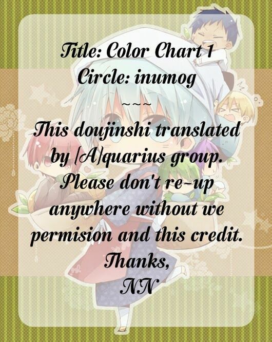 Kuroko – Tuyển thủ vô hình: Color Chart 1: Chapter 1