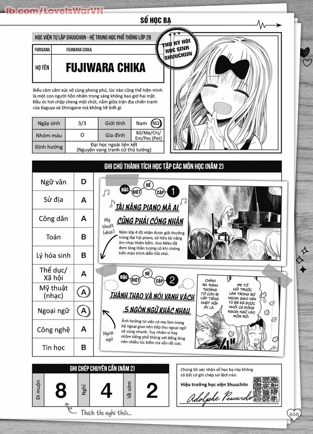 Đối Phương Phải Tỏ Tình Trước: Chapter 281.5: Hồ sơ về Chika