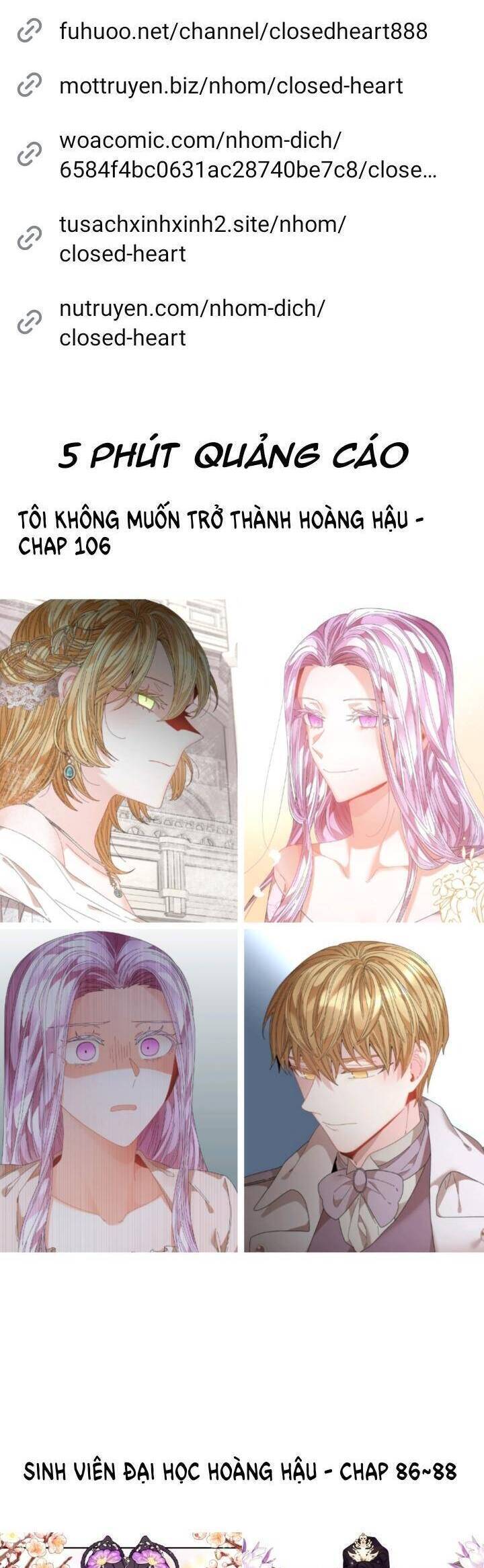 Tôi Không Muốn Trở Thành Hoàng Hậu: Chapter 106